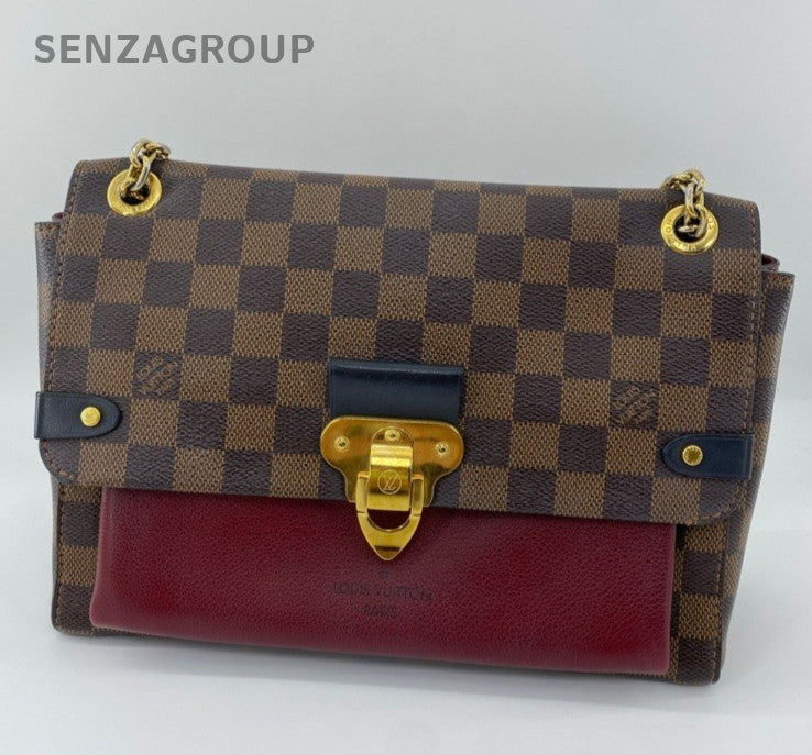 Louis Vuitton Vavin Chain Shoulder Bag Brown Purple Gold Women Classic Fashion