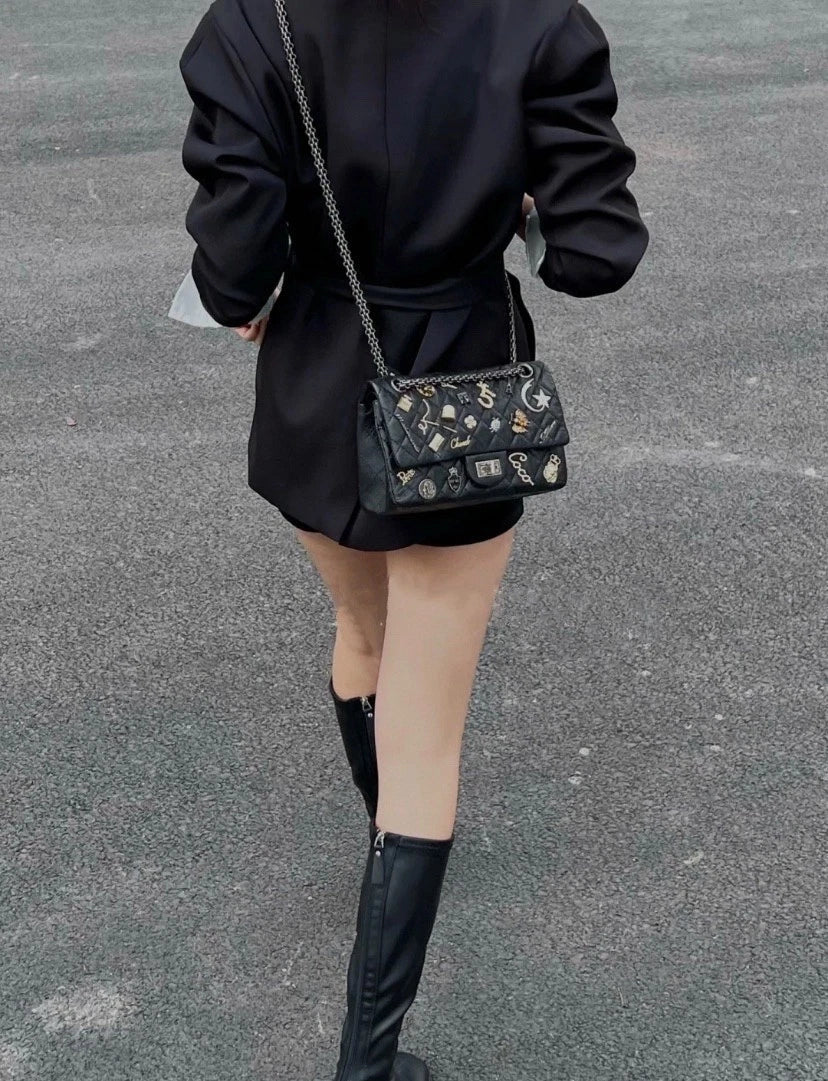 CHANEL 2.55 Mini Badge Limited Edition Shoulder Bag For Women