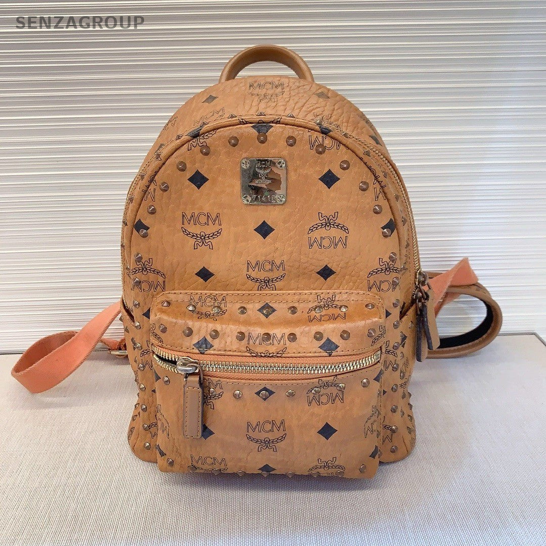 MCM Cognac Backpack PM Monogram Shoulder bag Classic