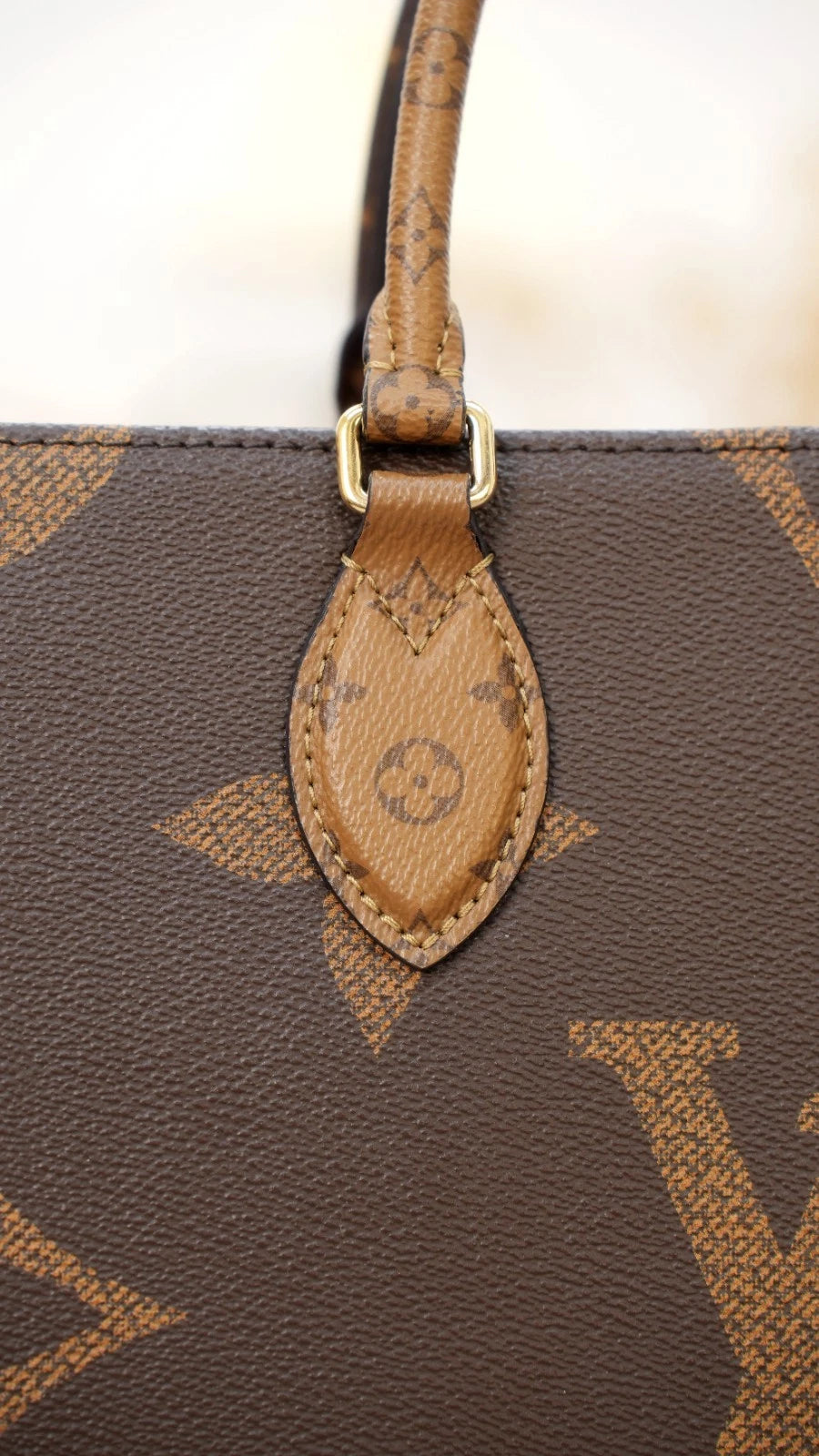 Louis Vuitton OnTheGo MM M45321 Monogram Brown Tote Bag Excellent
