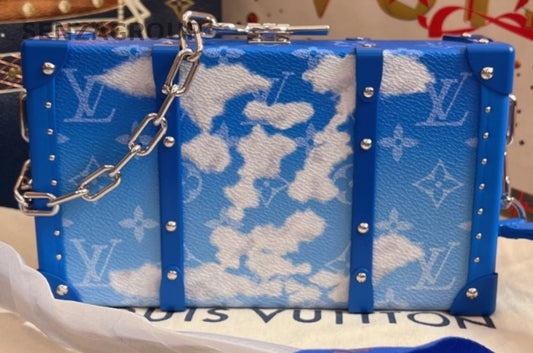 Louis Vuitton 20FW Trunk Wallet Crossbody Blue Silver Unisex Adults Classic