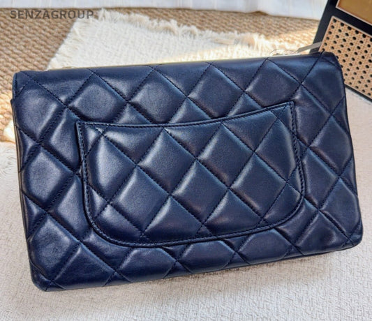 Chanel Trendy CC Chain Shoulder Bag Blue Gold Women Classic Diamond