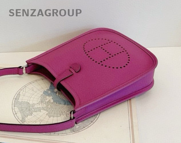 Hermes Evelyne mini Purple Shoulder Handbag Women Almost Brand NEW
