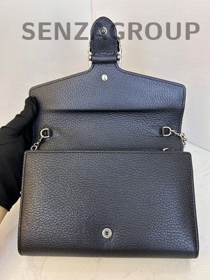 Gucci Dionysus WOC Black Silver Chain Shoulder Crossbody Bag Women Classic