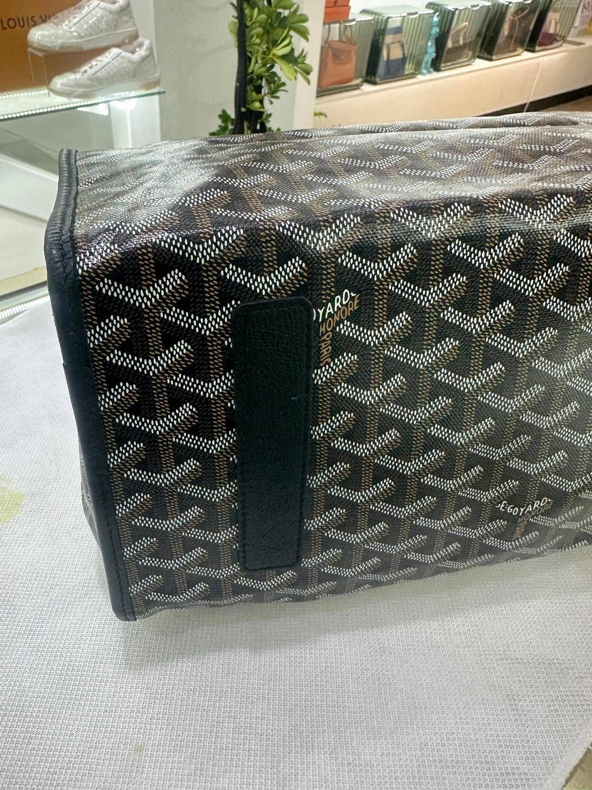 Goyard Black Monogram Canvas Backpack Excellent