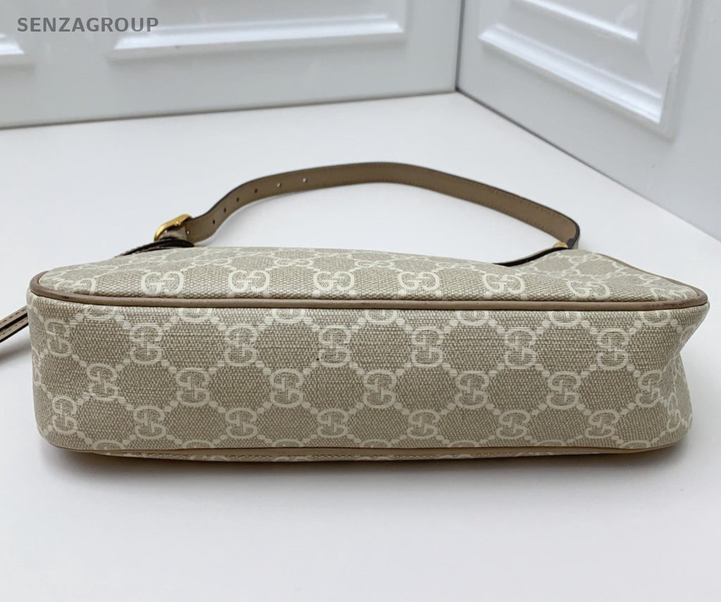 Gucci GG Ophidia Hobo Handbag Shoulder Bag Beige Gold Used Women Classic