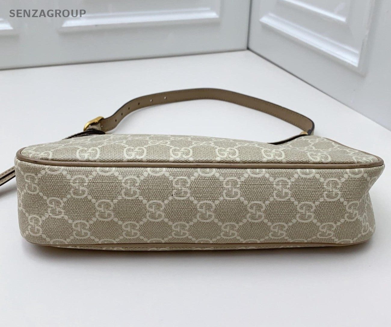 Gucci GG Ophidia Hobo Handbag Shoulder Bag Beige Gold Used Women Classic