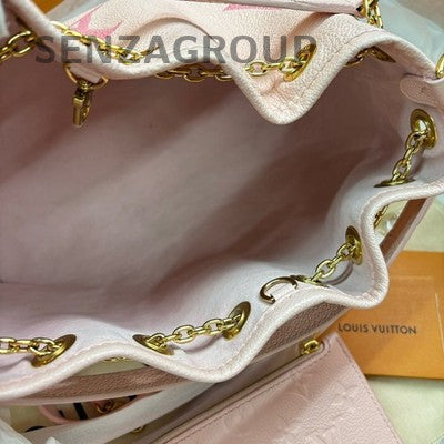 Louis Vuitton Pochette Monogram Empreinte Leather Pink Women's Shoulder Bag