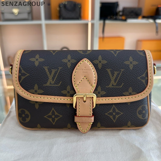 Louis Vuitton NANO Fagotti Monogram Shoulder Crossbody Bag Brown Classic Women