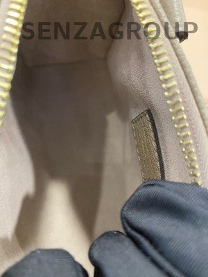 Louis Vuitton Nano Speedy Monogram Grey Gold Handbag Shoulder Bag Women