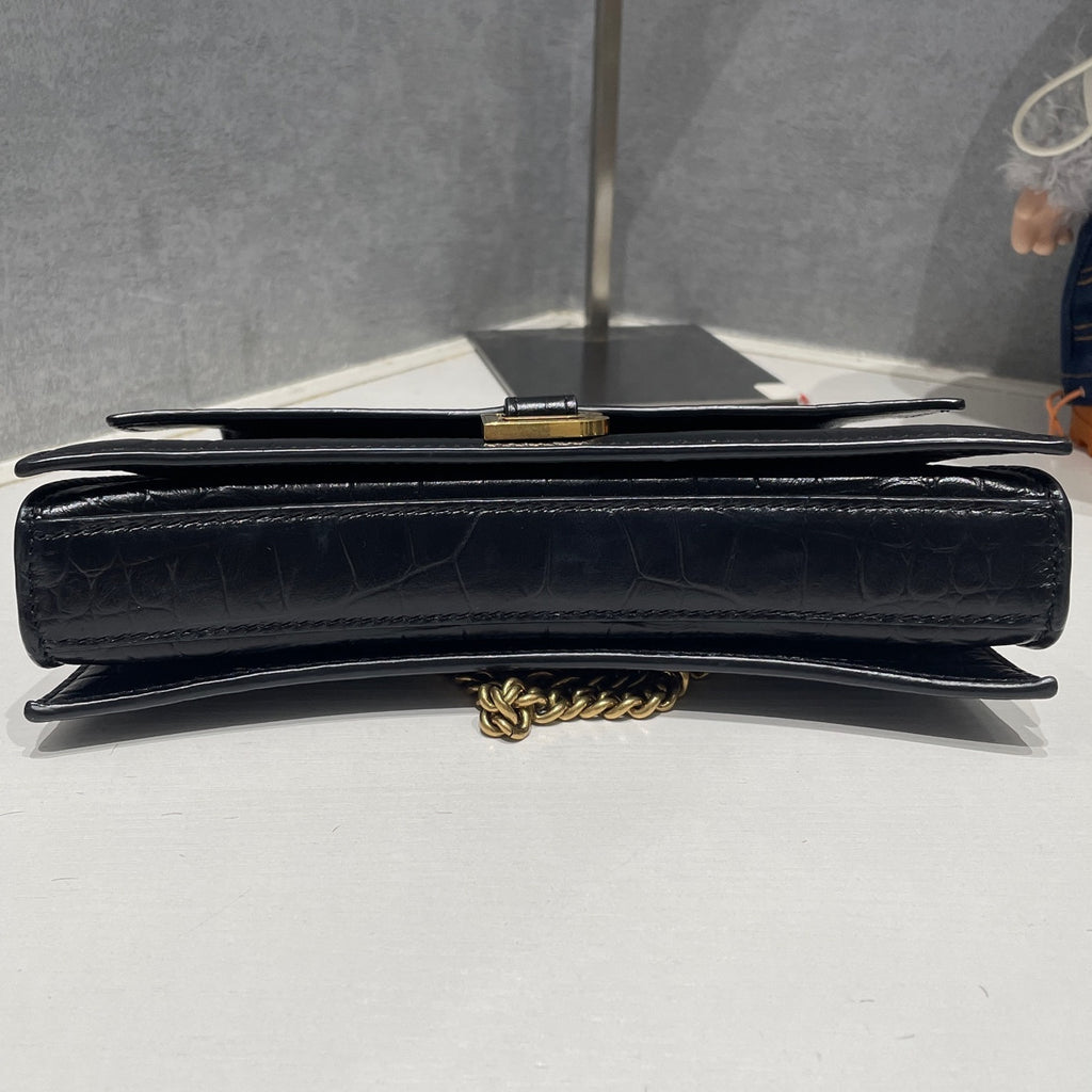Balenciaga Crush Mini Black Gold Chain Shoulder Crossbody Bag