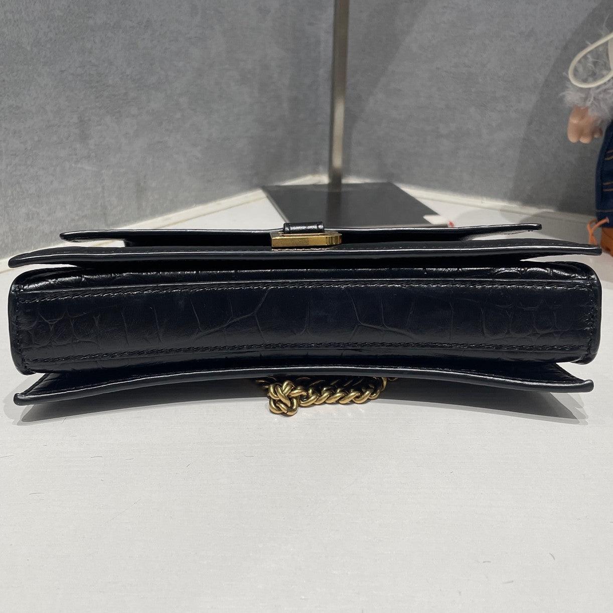 Balenciaga Crush Mini Black Gold Chain Shoulder Crossbody Bag