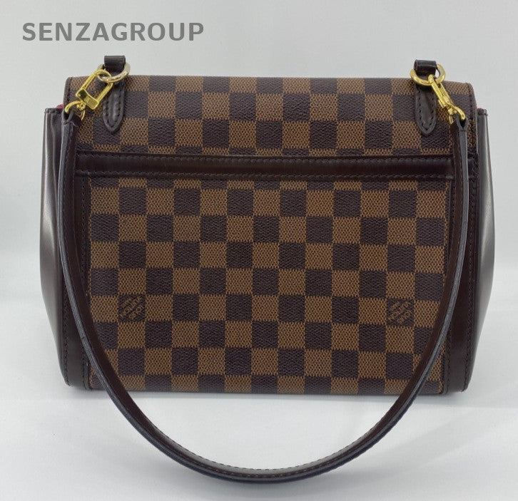 Louis Vuitton Croisette Damier Shoulder Bag Brown Gold Women Classic Fashion