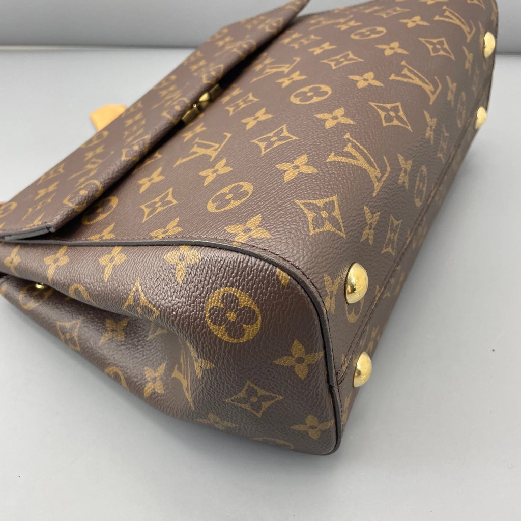 Louis Vuitton Cluny MM Monogram Canvas Crossbody Bag Brown Women