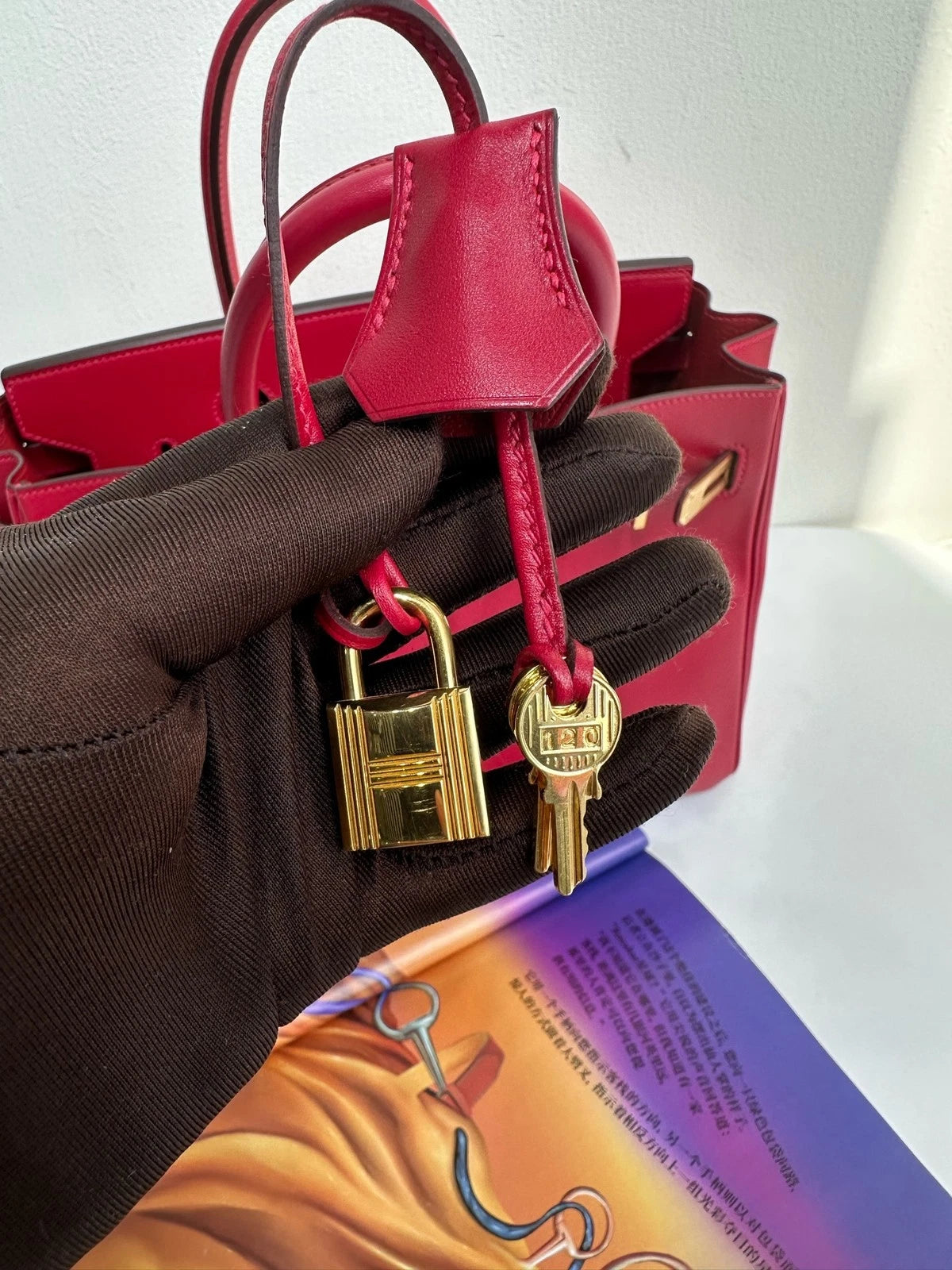 Hermes Birkin 30 Red Tadelakt Leather Gold Hardware Handbag For Women