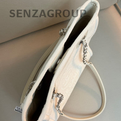 Chanel Mini Classic Flap Bag Silver Chain Shoulder Bag Women