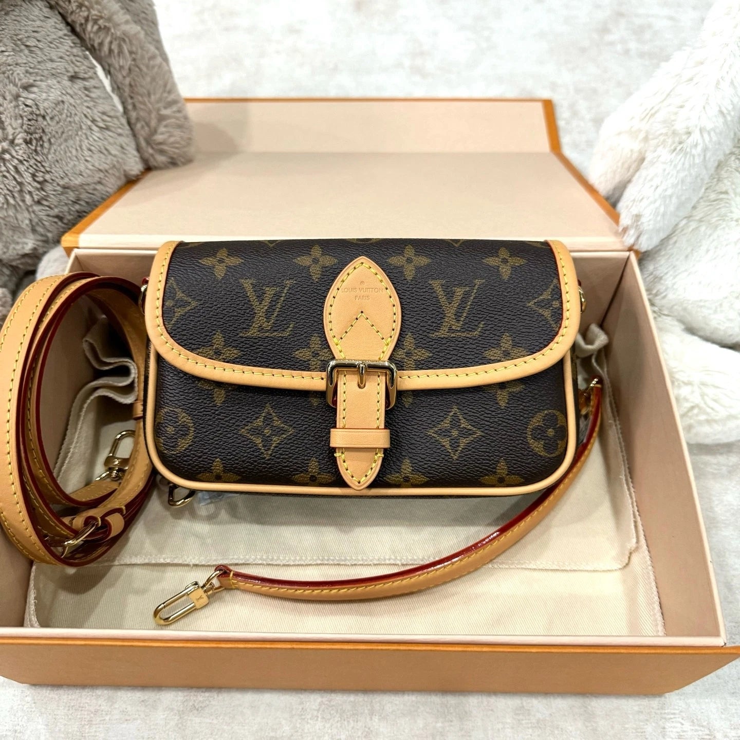 New Louis Vuitton Nano Baguette Shoulder Bag Canvas For Women