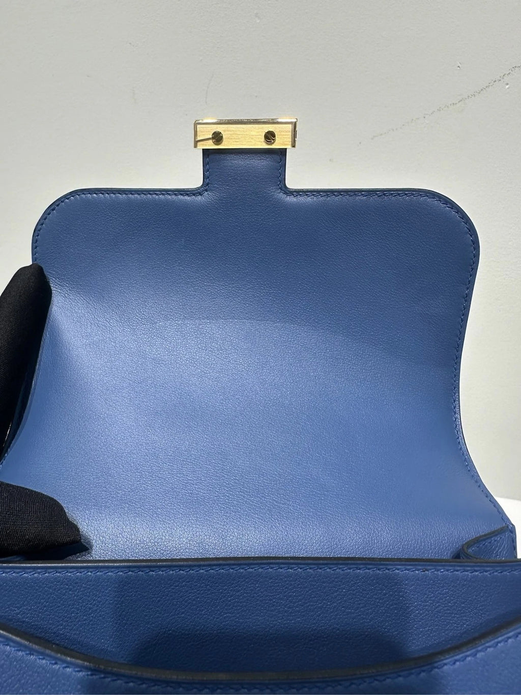 Hermes Constance 19 Agate Blue Swift Leather Gold Hardware Bag For Women