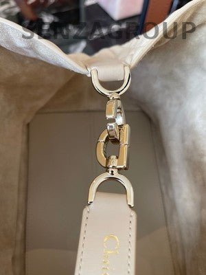 Dior Medium Toujours Grey Leather Cannage Handbag Gold Hardware