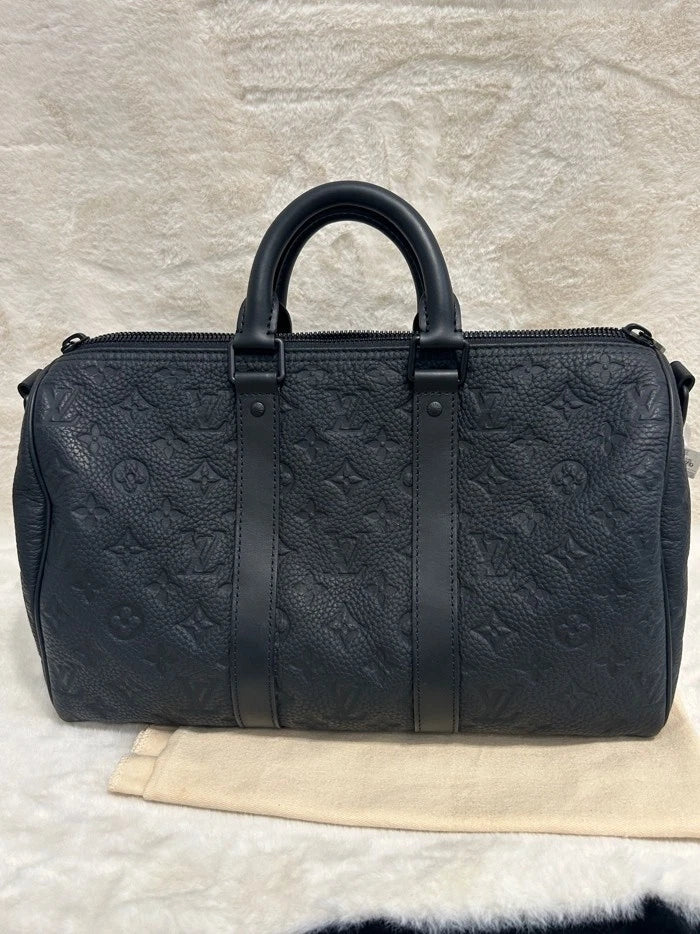Louis Vuitton Keepall35 Top Handle Shoulder Bag Black Unisex Adults Classic