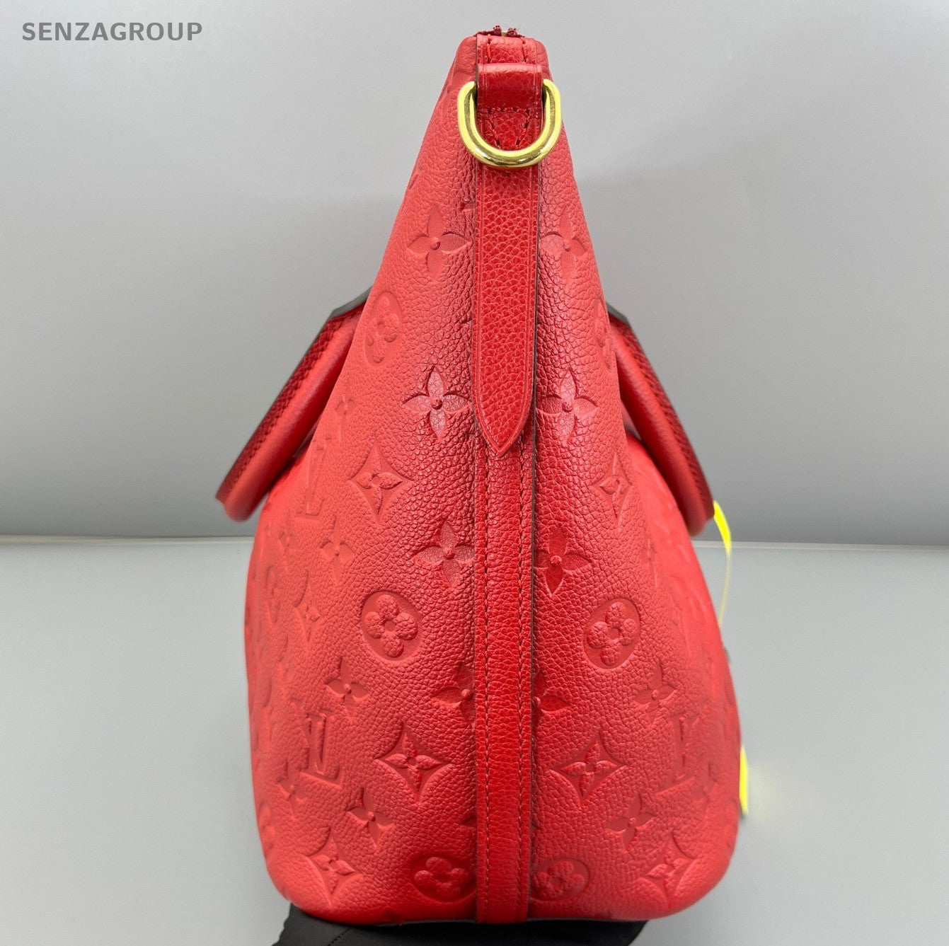Louis Vuitton Monogram Empreinte 2Way Top Handle Bag Crossbody Red Gold Women