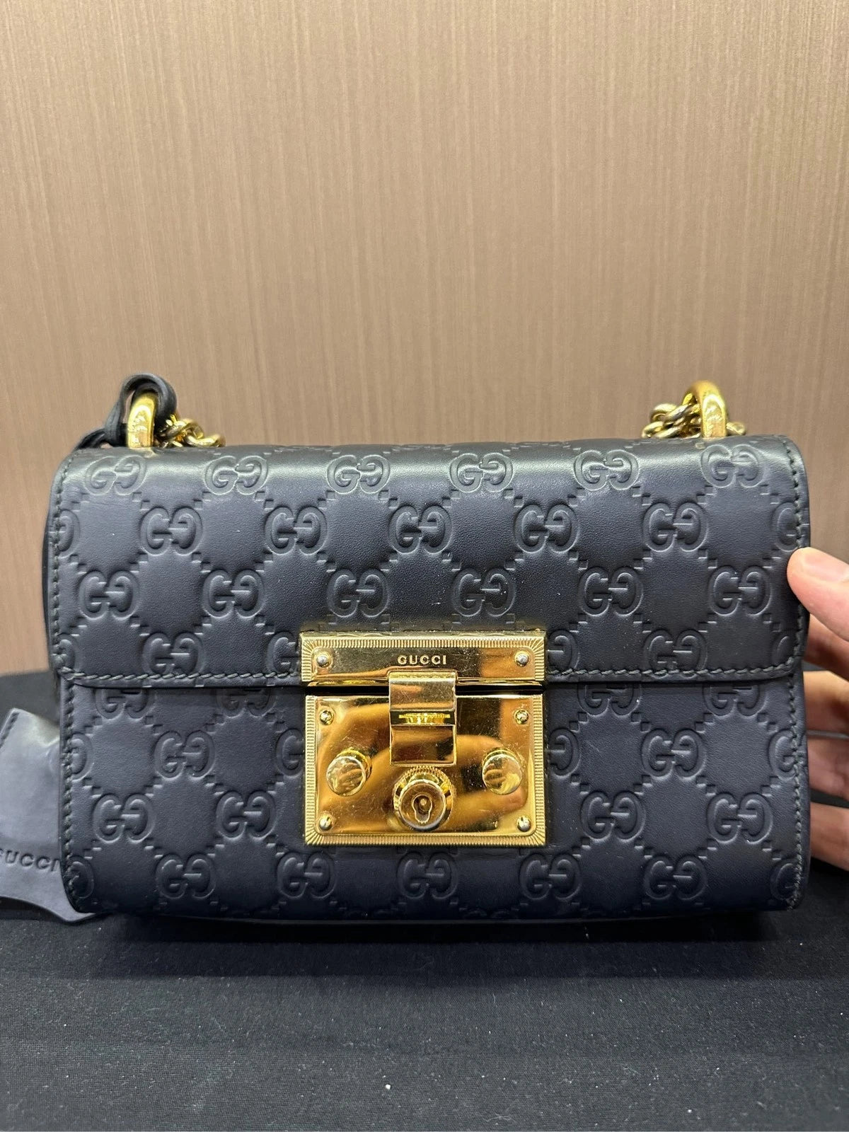 GUCCI Leather Moonlight Box Top Handle Bag for Women