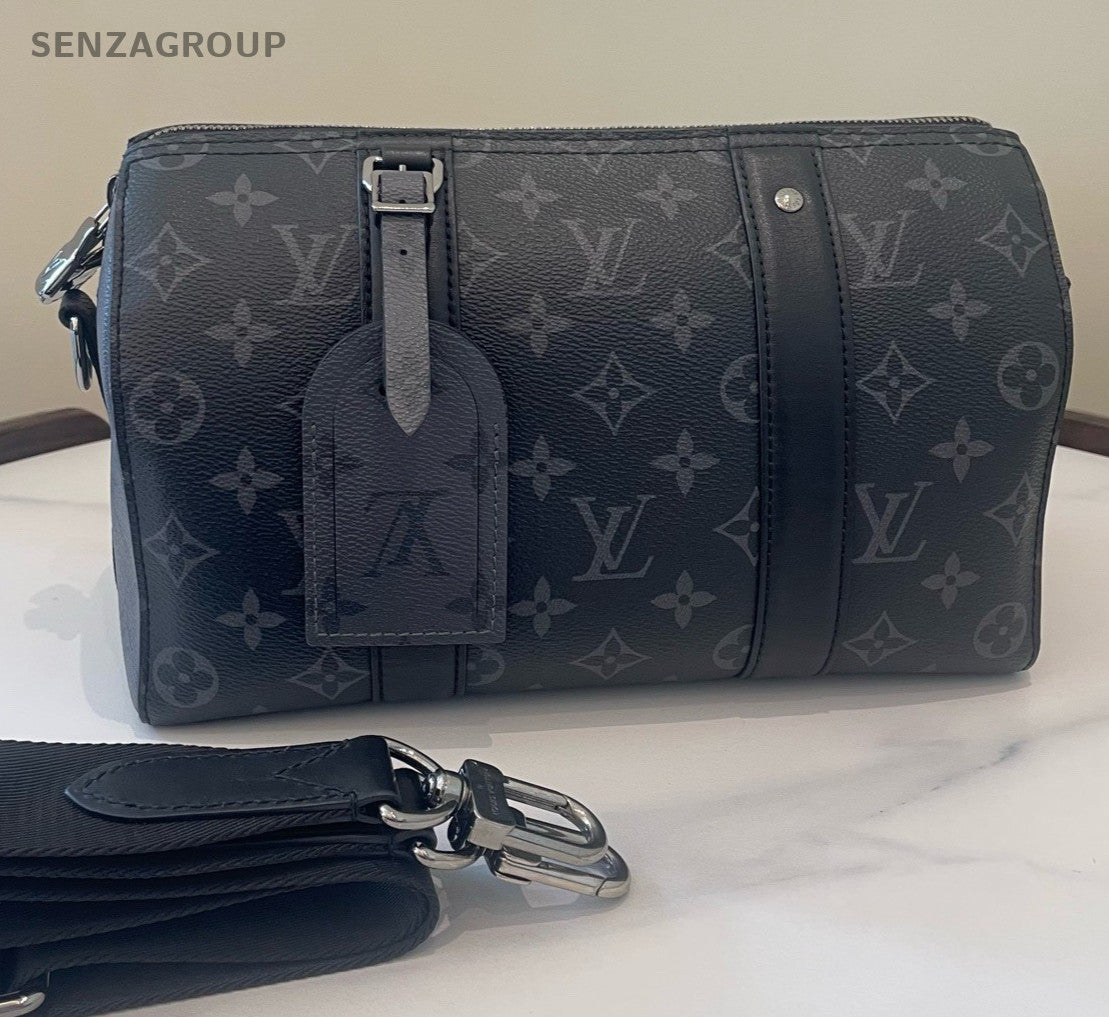 Louis Vuitton City Keepall27 Monogram Shoulder Bag Crossbody Black Unisex Adults