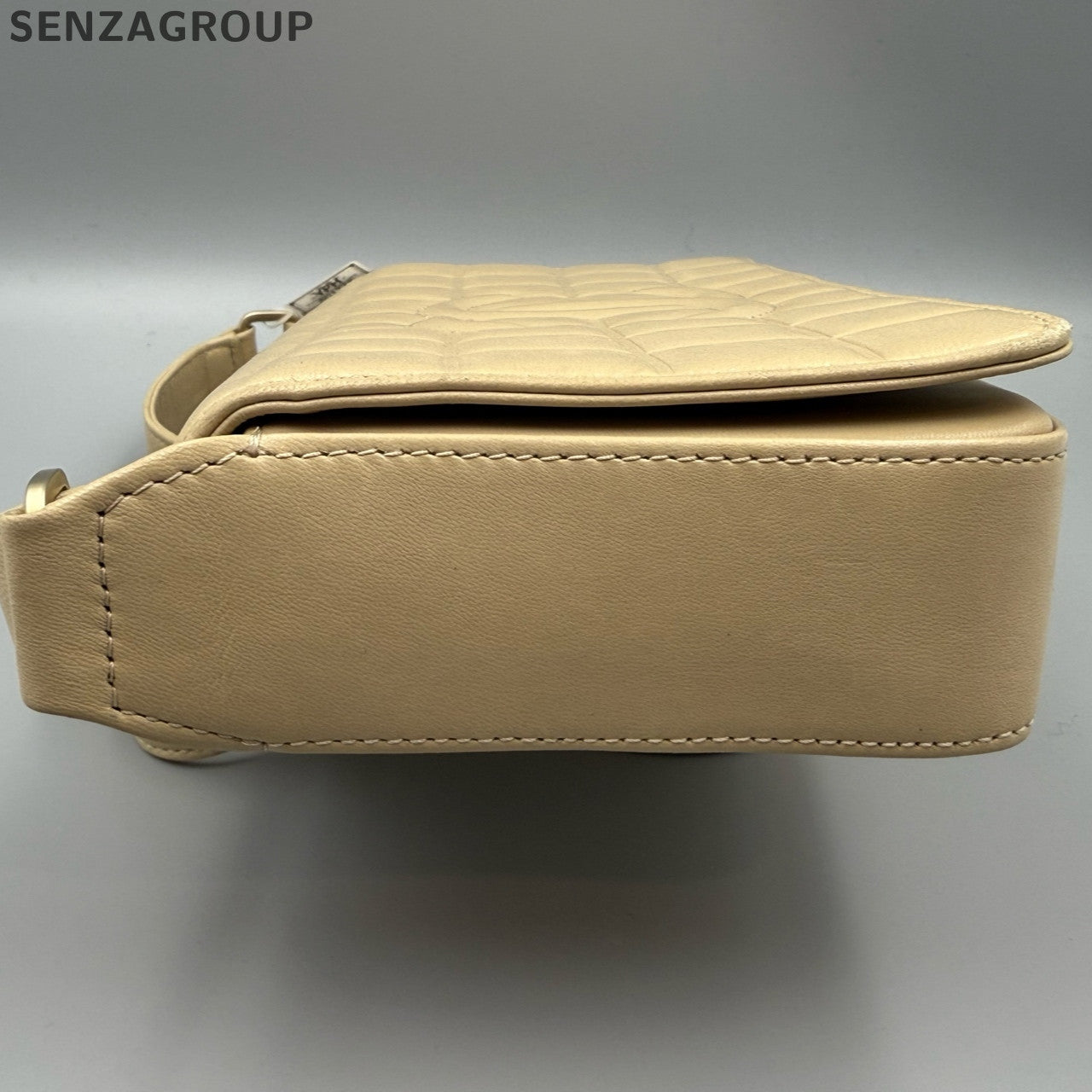 Chanel Quilted Shoulder Bag Beige Women's Classic