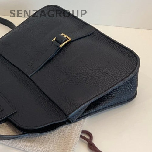 Hermes Halzan25 Top Handle Shoulder Bag Crossbody Black Gold Women Classic