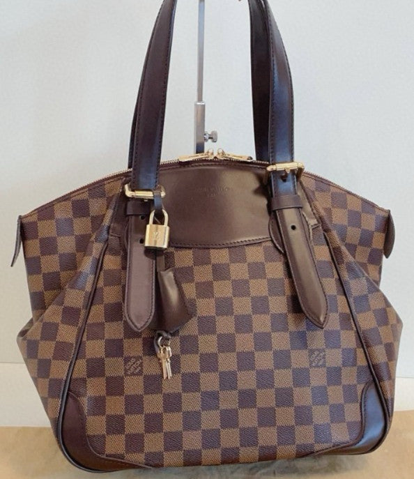 Louis Vuitton Verona MM Shoulder Bag Brown Gold Used Women Classic Designer