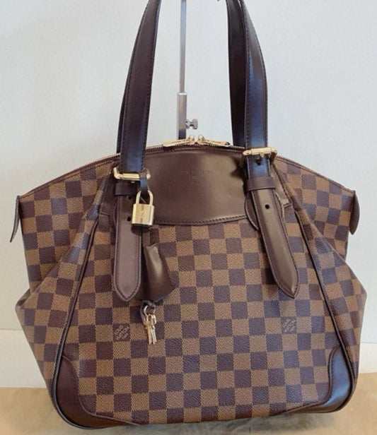 Louis Vuitton Verona MM Shoulder Bag Brown Gold Used Women Classic Designer