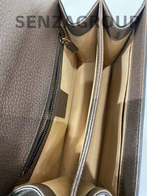 Gucci Ophidia Messenger Bag Brown Gold Women's Shoulder Handbag