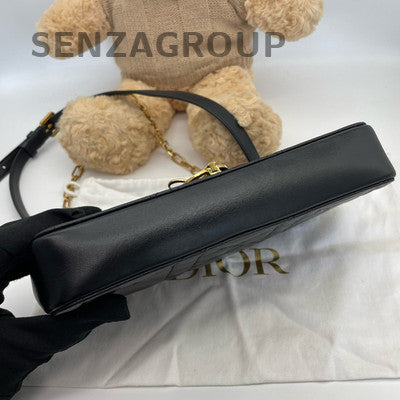 Dior Miss Daisy Black Gold Lambskin Chain Shoulder Bag Cannage Classic