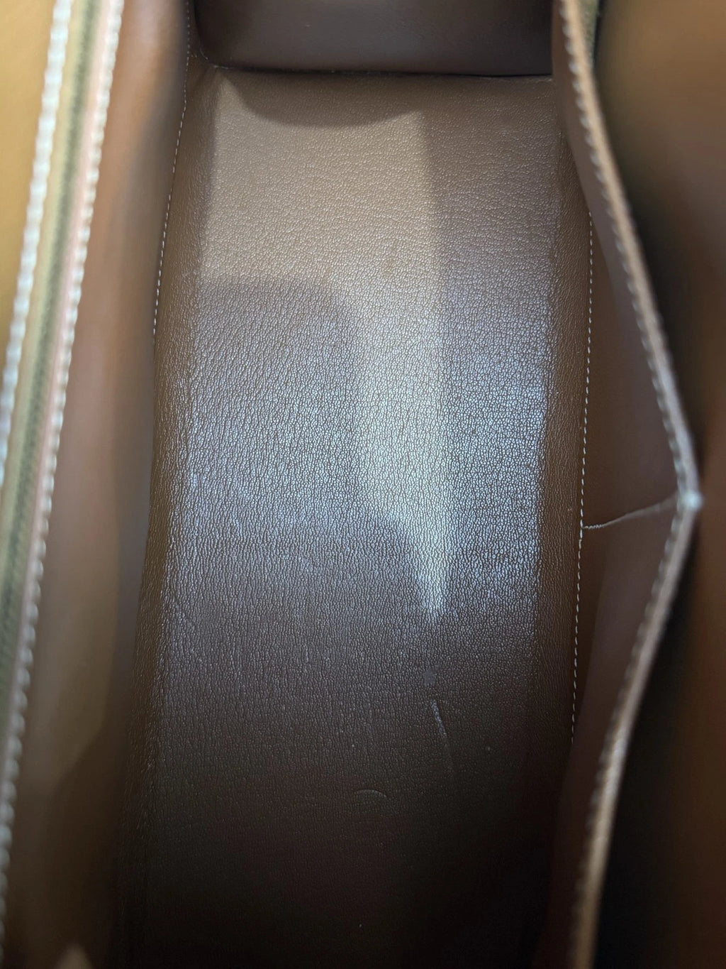 Hermes Kelly28 Canvas Top Handle Bag Crossbody Beige Brown Classic Women