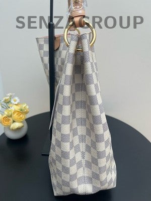 Louis Vuitton Damier Ebene Graceful MM Shoulder Bag Classic Women