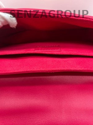 Louis Vuitton New Wave Red Leather Chain Shoulder Crossbody Bag Women
