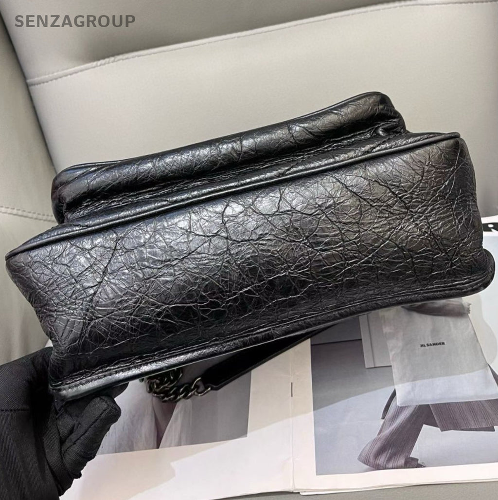 Saint Laurent Niki MM Chain Shoulder Bag Black Used Women Classic Fashion