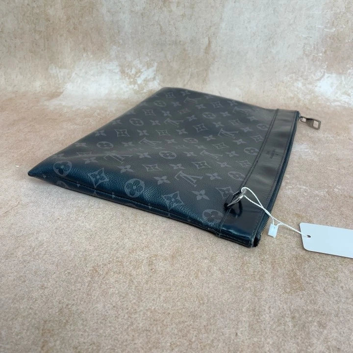 Authentic Louis Vuitton Black Epi Leather Clutch For Women