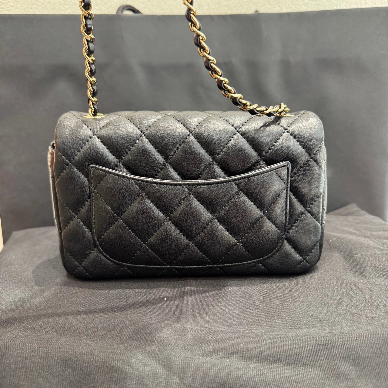 CHANEL Mini Flap Quilted Lambskin Chain Shoulder Crossbody For Women