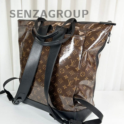 Louis Vuitton Zipped Tote Backpack Brown Black Unisex Classic Bag