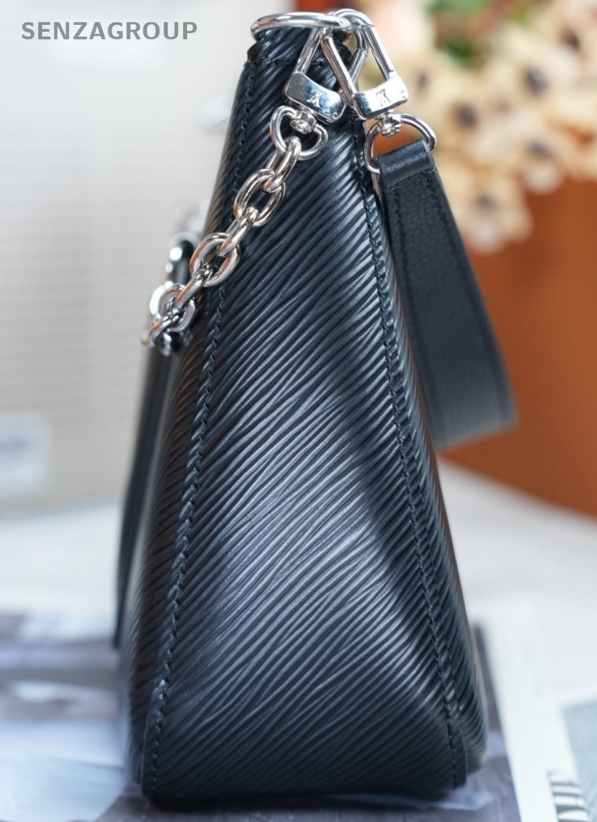 Louis Vuitton Marelle Epi Leather Crossbody Shoulder Bag Women Black