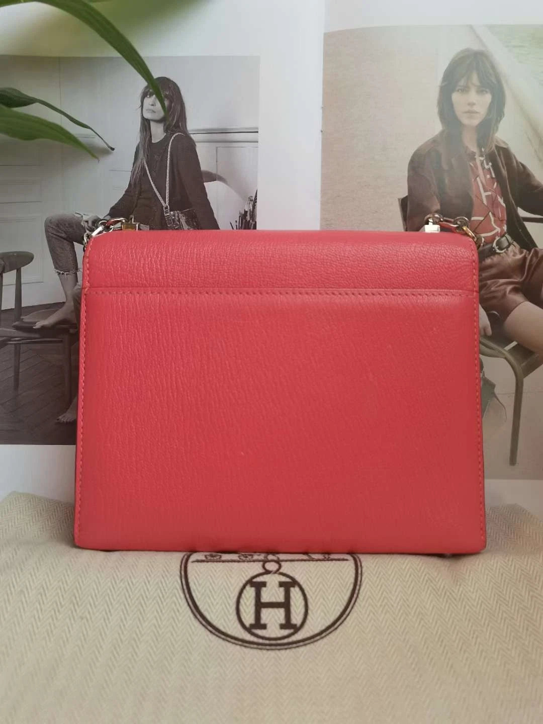 Hermes Pink Verrou Mini Chain Shoulder Bag For Women