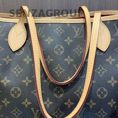 Louis Vuitton Neverfull MM Tote Bag Brown Gold Hardware Classic Women's
