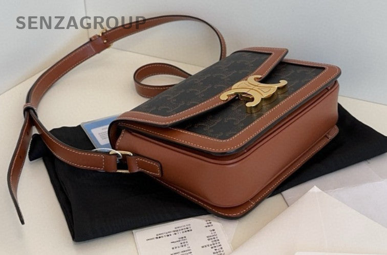 Celine Triomphe Teen PM Monogram Shoulder bag Crossbody Women Classic