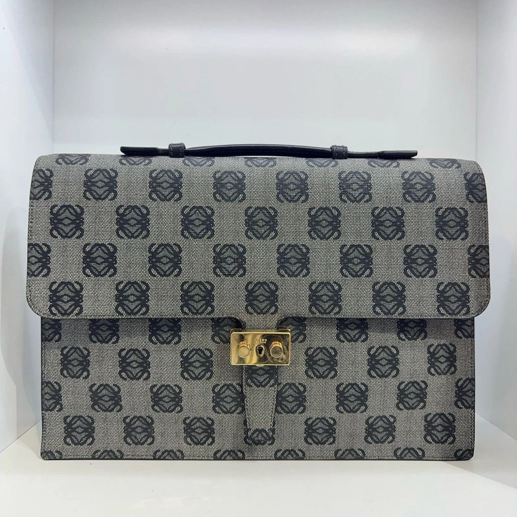 LOEWE Monogram Top Handle Handbag Briefcase For Women