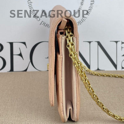 Chanel 2.55 Pink Calfskin WOC Gold Chain Crossbody Bag