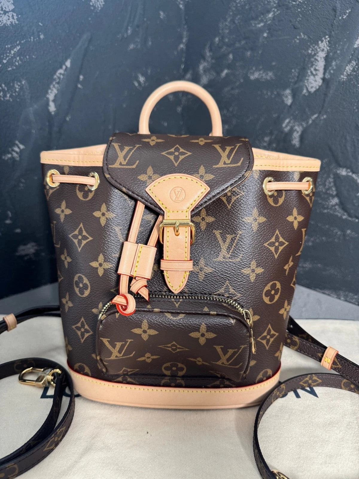 Louis Vuitton Montsouris Mini Monogram Canvas Backpack Women