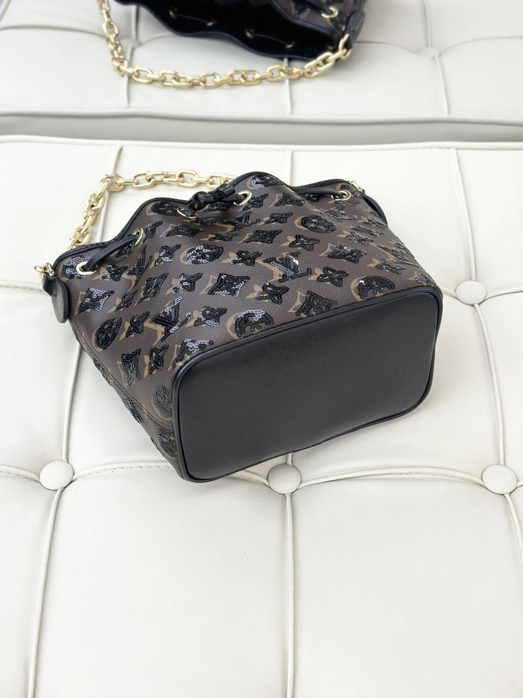 Louis Vuitton Ski Noe BB Bucket Monogram Calfskin Crossbody Bag Women S