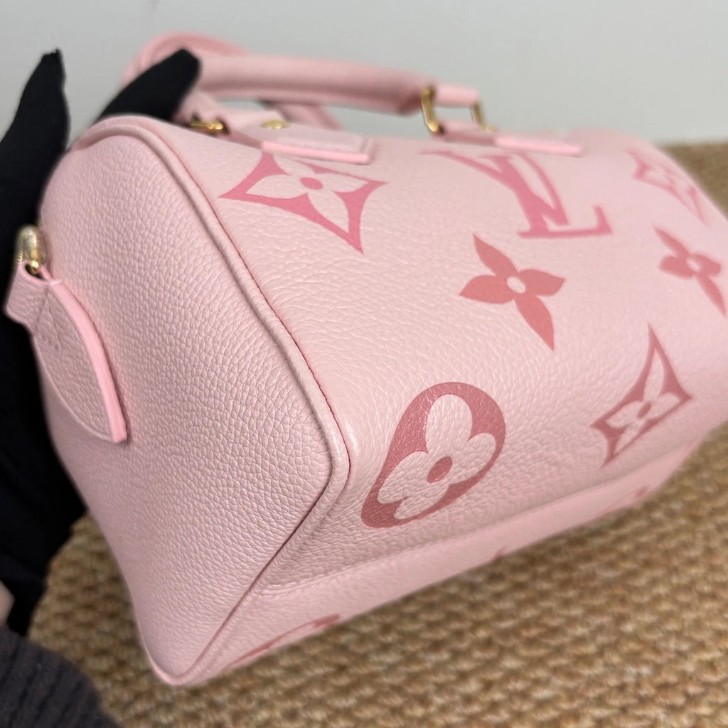 Louis Vuitton Speedy20 Pink Gold Top Handle Crossbody Monogram Fashion Classic