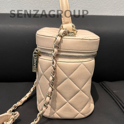 Chanel Trendy CC Quilted Pink Gold Clasp Cosmetic Chain Crossbody Bag